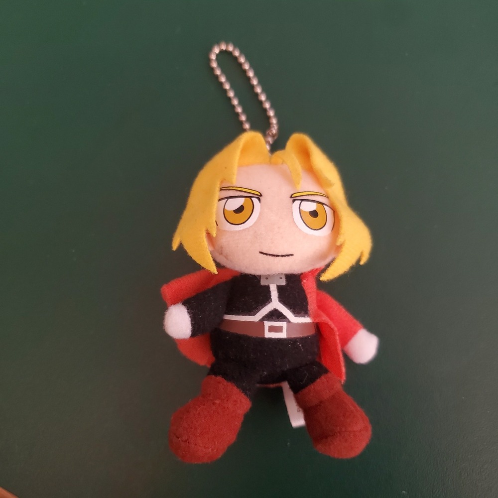 Bandai 2004 Fullmetal Alchemist Edward Elric 3" Plush Keychain Anime Figure